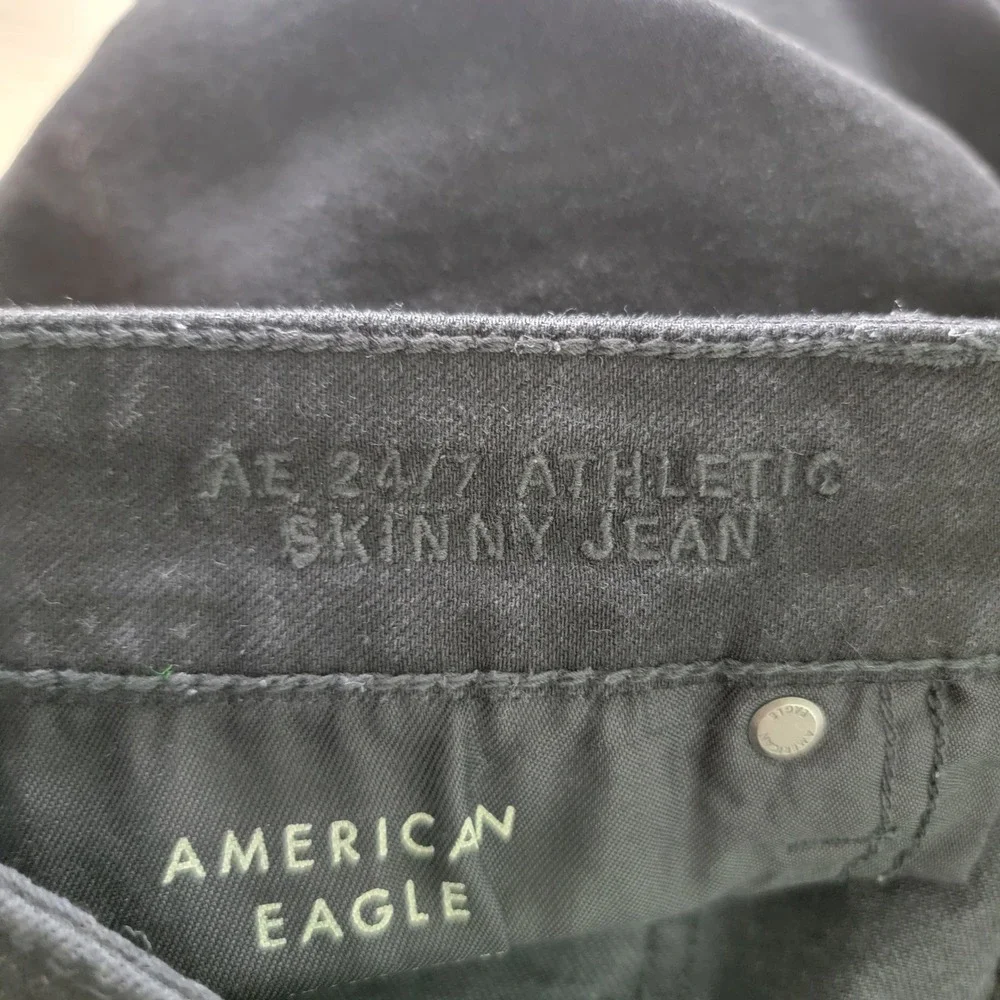 American Eagle AE 24/7 Athletic Skinny Jeans Men‎ 36x32 Black Airflex+